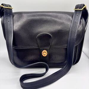 RARE Coach Vintage 80s Original Rambler Black Leather Bag 9735 Made in NYC